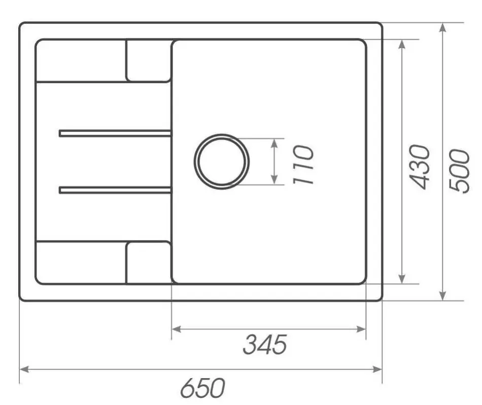 Кухонная мойка Elefant Premium Intenso 6550 (Gray)