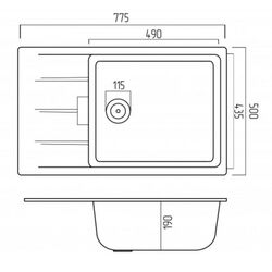 Chiuveta Elefant Premium Roma New 7850 (Gray) Thumb