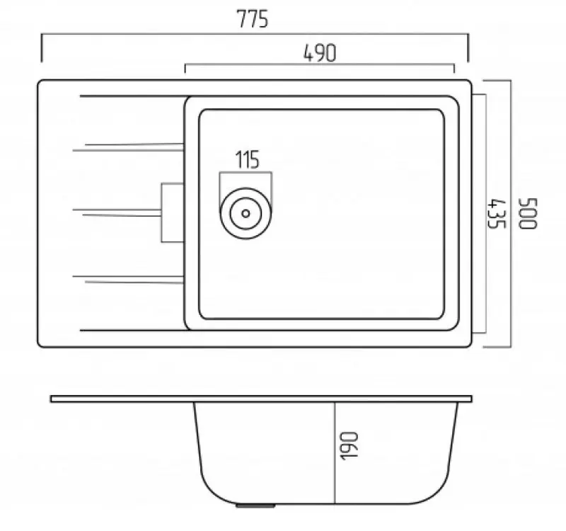 Chiuveta Elefant Premium Roma New 7850 (Metallic Black)