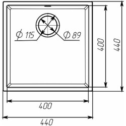 Кухонная мойка Elefant Premium Ruba 4040 (Safari) Thumb