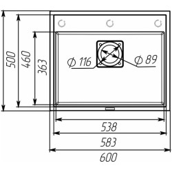 Chiuveta Elefant Premium Sherlit 6050 (Black Metallic) Thumb
