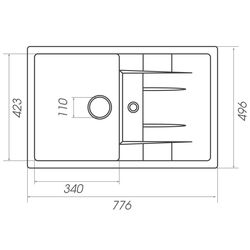 Chiuveta Elefant Premium Troya 7850 (Graphite) Thumb