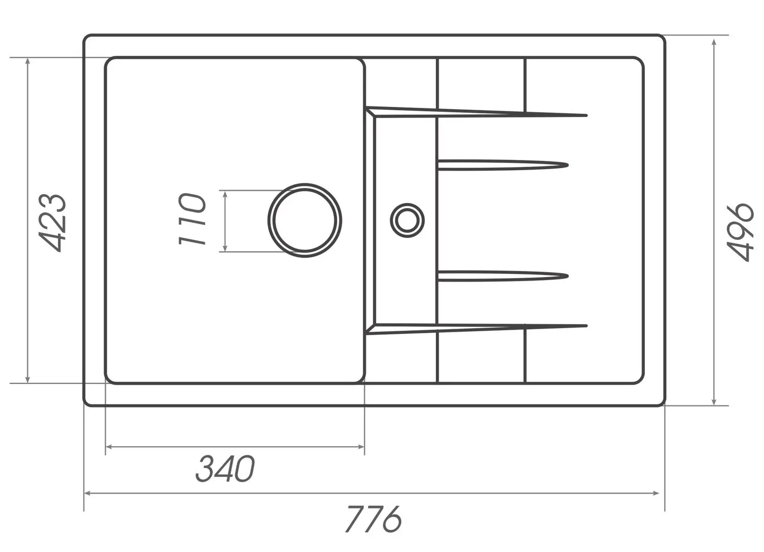 Кухонная мойка Elefant Premium Troya 7850 (Gray)