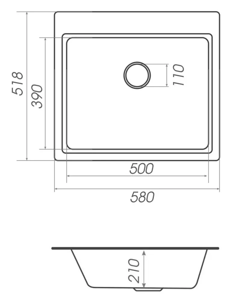 Chiuveta Elefant Premium Vesta 5851 (Gray)