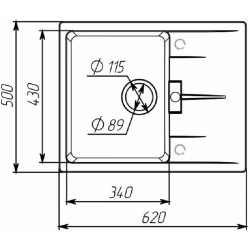 Chiuveta Elefant Premium Zirkone 6250 (Graphite) Thumb