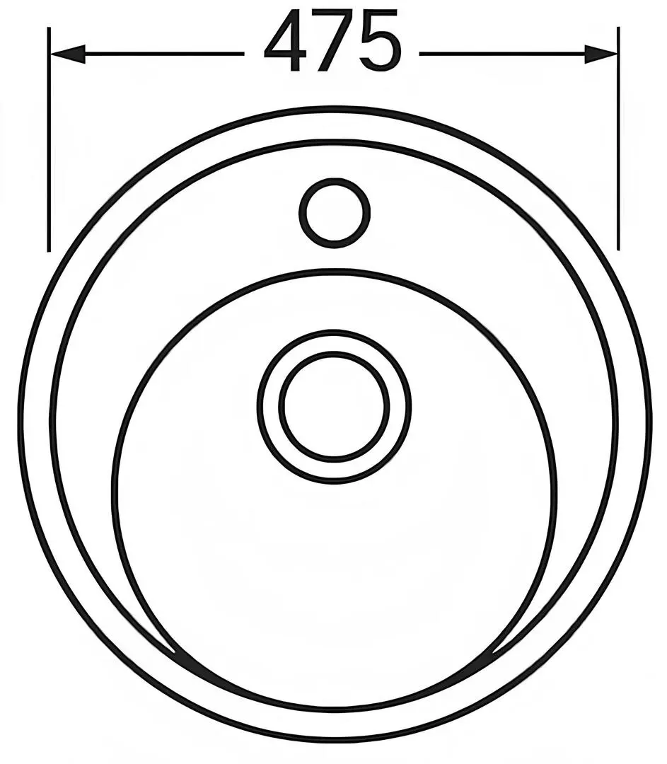 Кухонная мойка Elefant Standart E-475-3 (Black) - 3