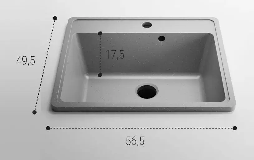 Кухонная мойка Elefant Standart E-565-3 (Grey) - 2