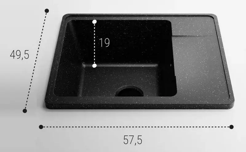 Кухонная мойка Elefant Standart E-575-4 (Black) - 3