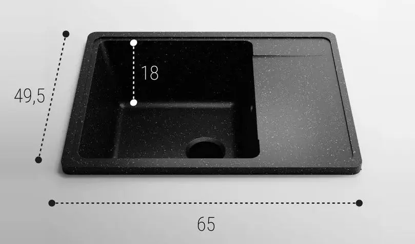 Кухонная мойка Elefant Standart E-650-4 (Black) - 2