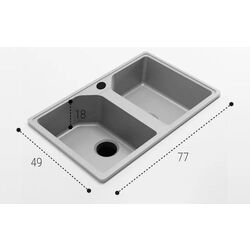Кухонная мойка Elefant Standart E-770-3 (Grey) Thumb