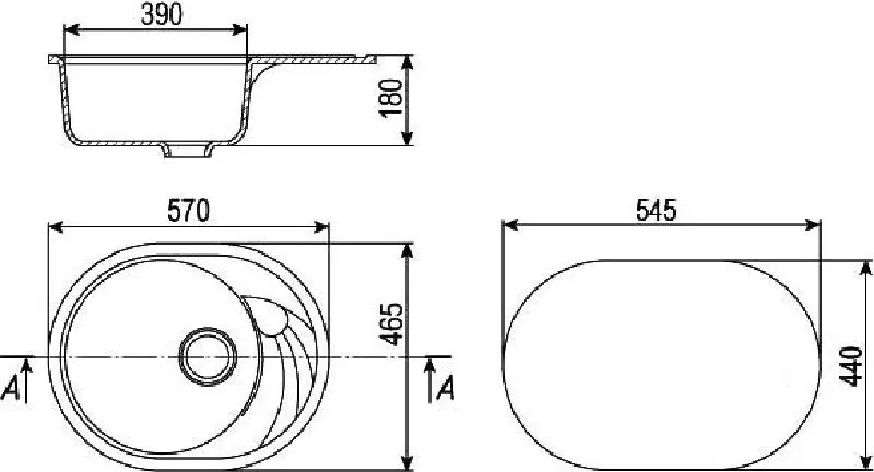 Мойка Elefant E-43-308 (Black) - 4