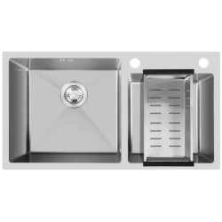 Кухонная мойка cо смесителем, дозатором и корзиной Fabiano 78x43 (Satin) Thumb