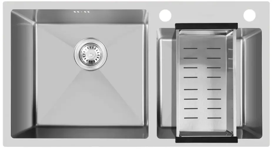 Кухонная мойка cо смесителем, дозатором и корзиной Fabiano 78x43 (Satin)
