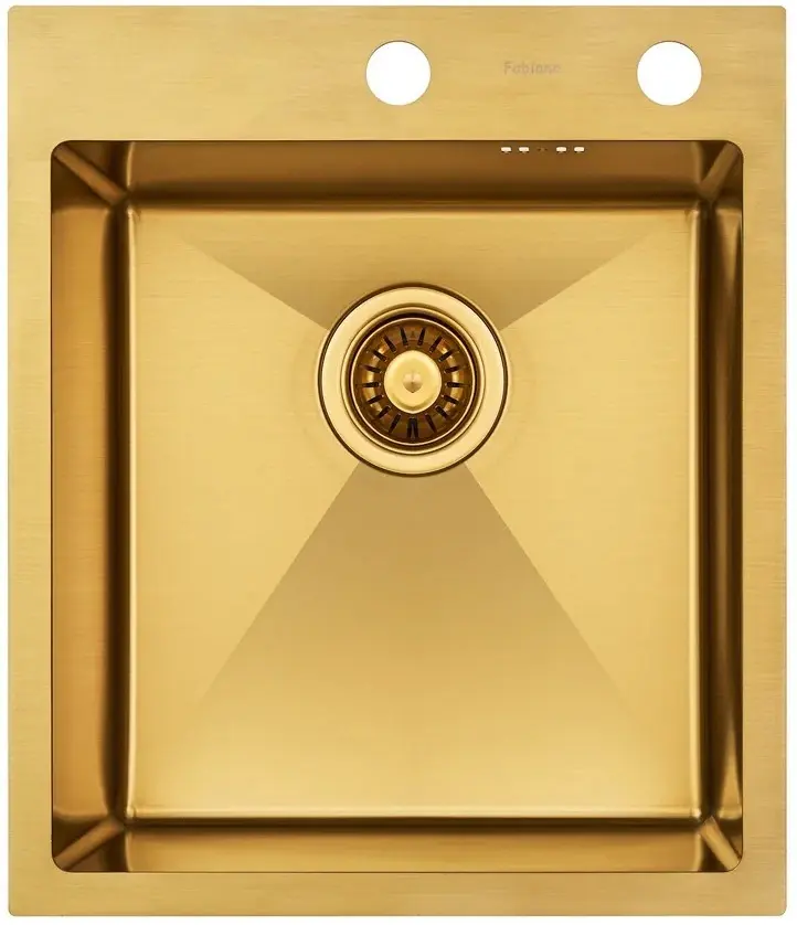 Кухонная мойка cо смесителем и дозатором Fabiano Nano PVD 50x43 (Gold)
