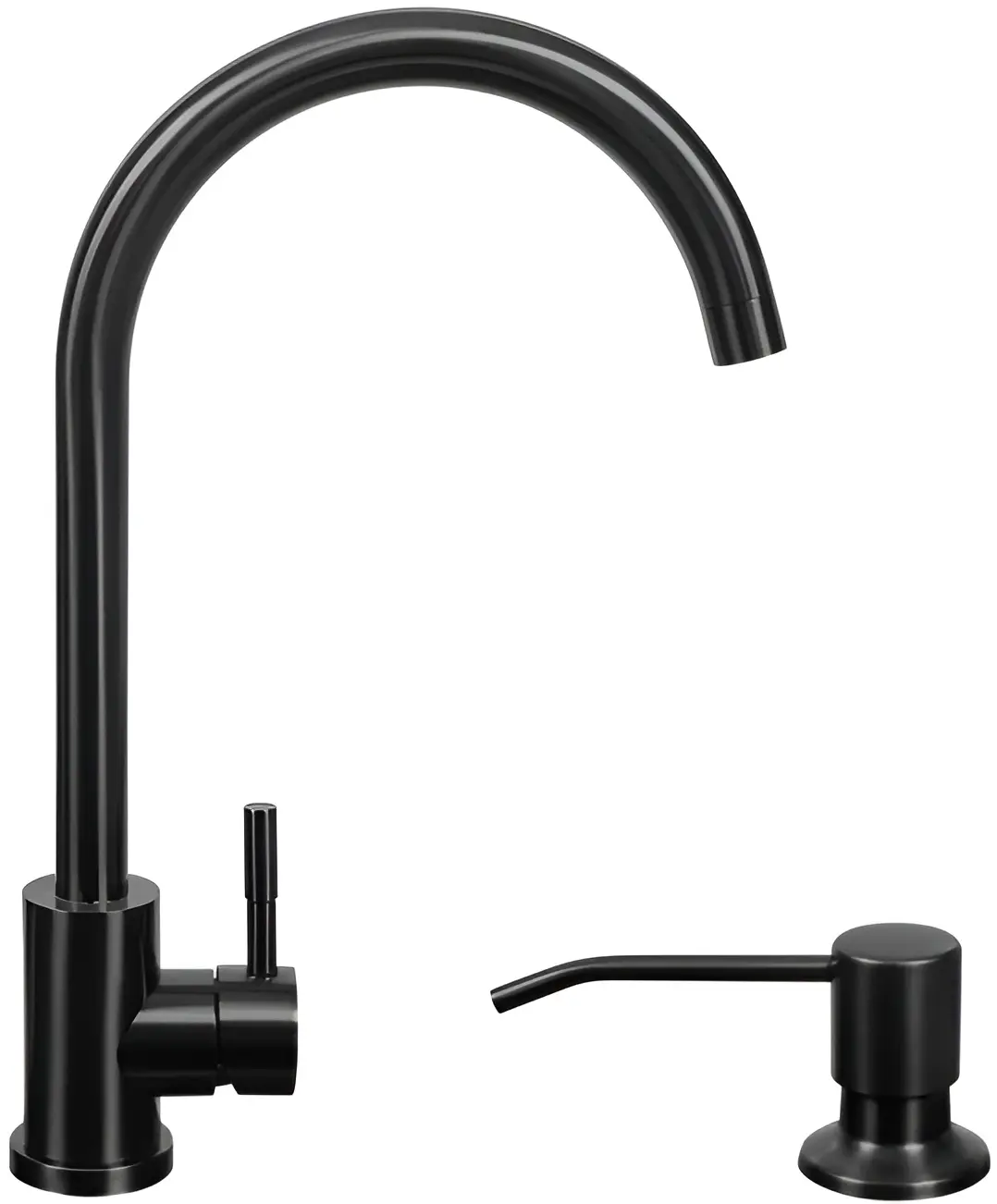 Кухонная мойка cо смесителем и дозатором Fabiano Nano PVD 78x50 (Black)