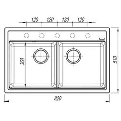 Кухонная мойка Florentina Lipsi 820 (Black) Thumb