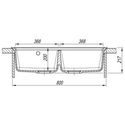 Кухонная мойка Florentina Lipsi 820 (Black) Thumb