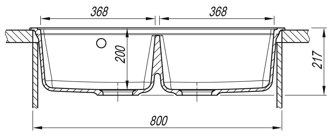Кухонная мойка Florentina Lipsi 820 (Black)