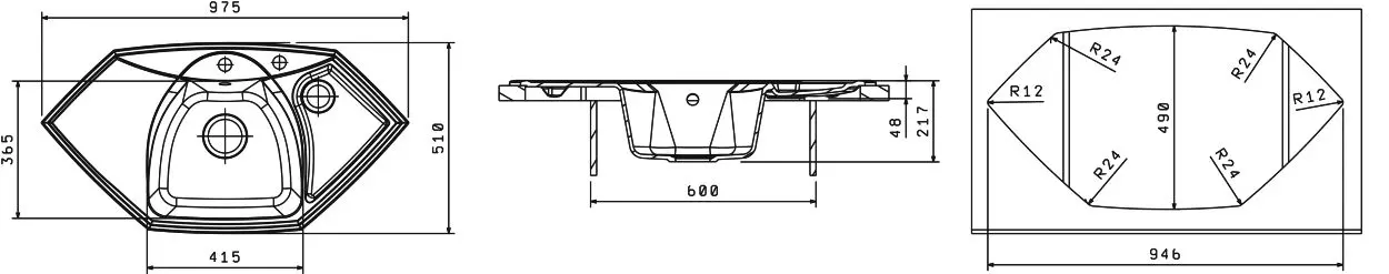 Chiuveta Florentina Sardinia (Champagne)