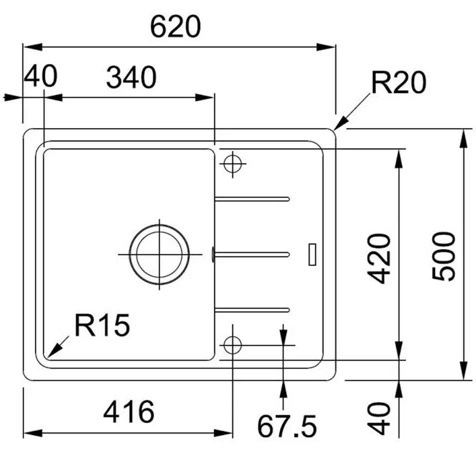 Кухонная мойка Franke BFG 611-62 (Black)