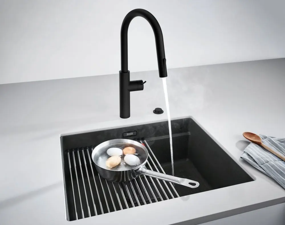 Chiuveta Franke Kubus 2 KNG 110-52 125.0718.450 (Matte Black)