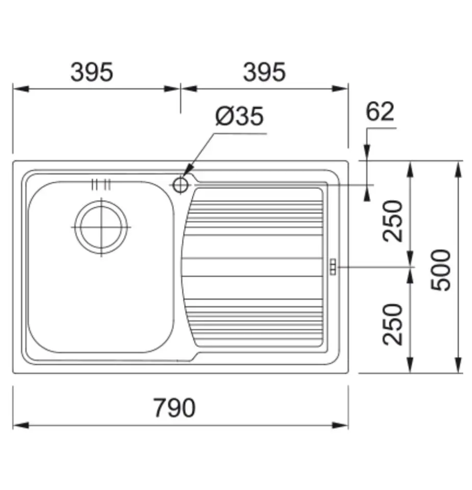 Chiuveta Franke Logica Line LLL 611-79 101.0086.232 (Inox)