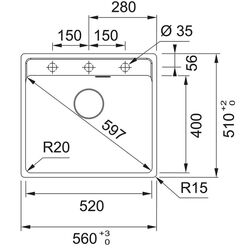 Chiuveta Franke Maris MRG 610-52 TL 114.0661.642 (Matte Black) Thumb
