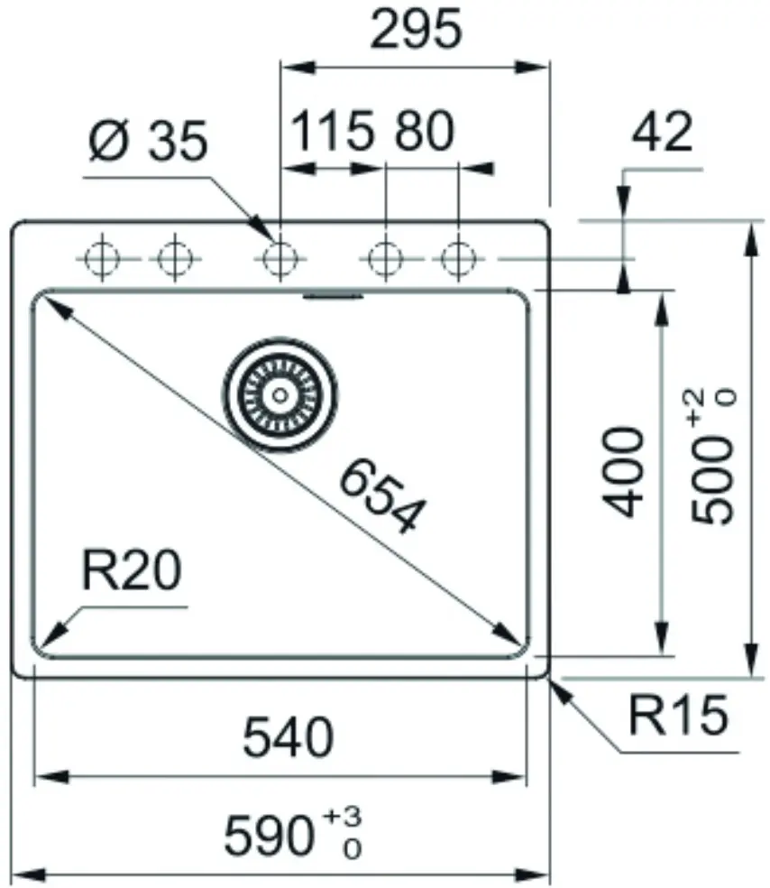 Кухонная мойка Franke UBG 611-62 (Black) - 3