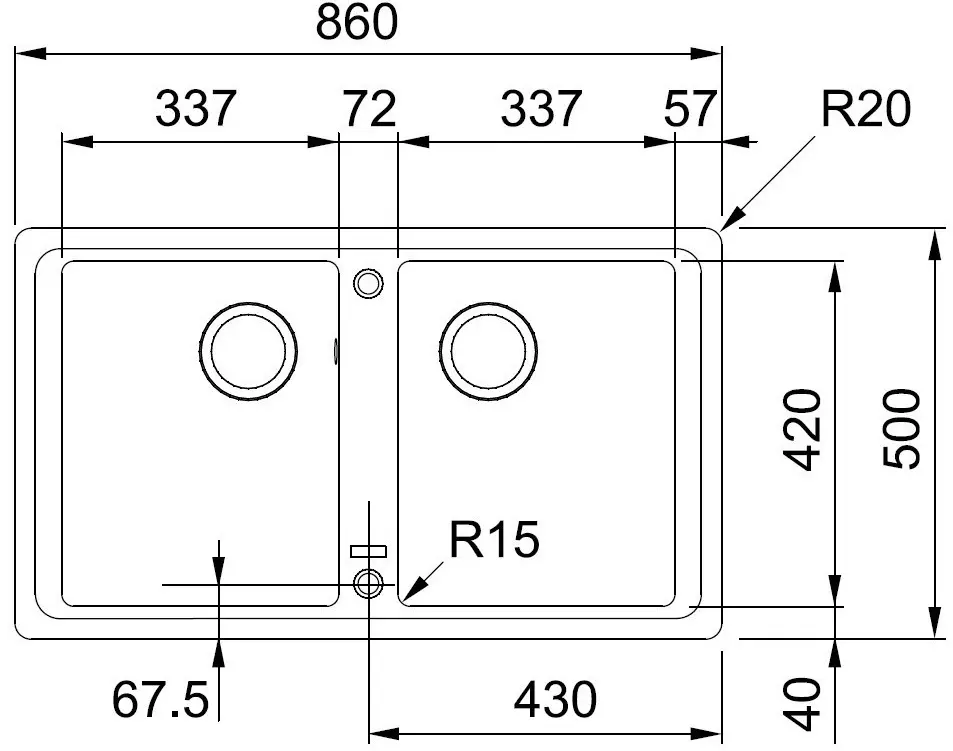 Chiuveta Franke BFG 620-86 VN 86x50cm (Black)