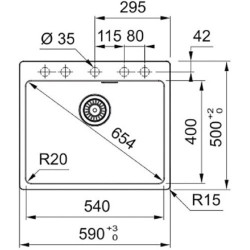 Мойка Franke MRG 610-54 54x50cm (Avena) Thumb