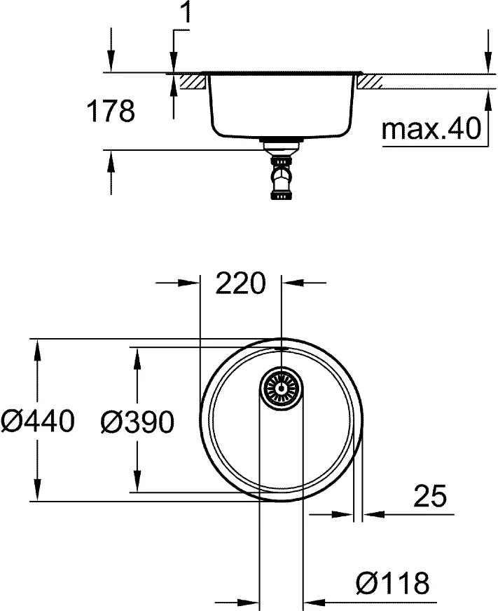 Кухонная мойка Grohe K200 31720SD0 (Inox)