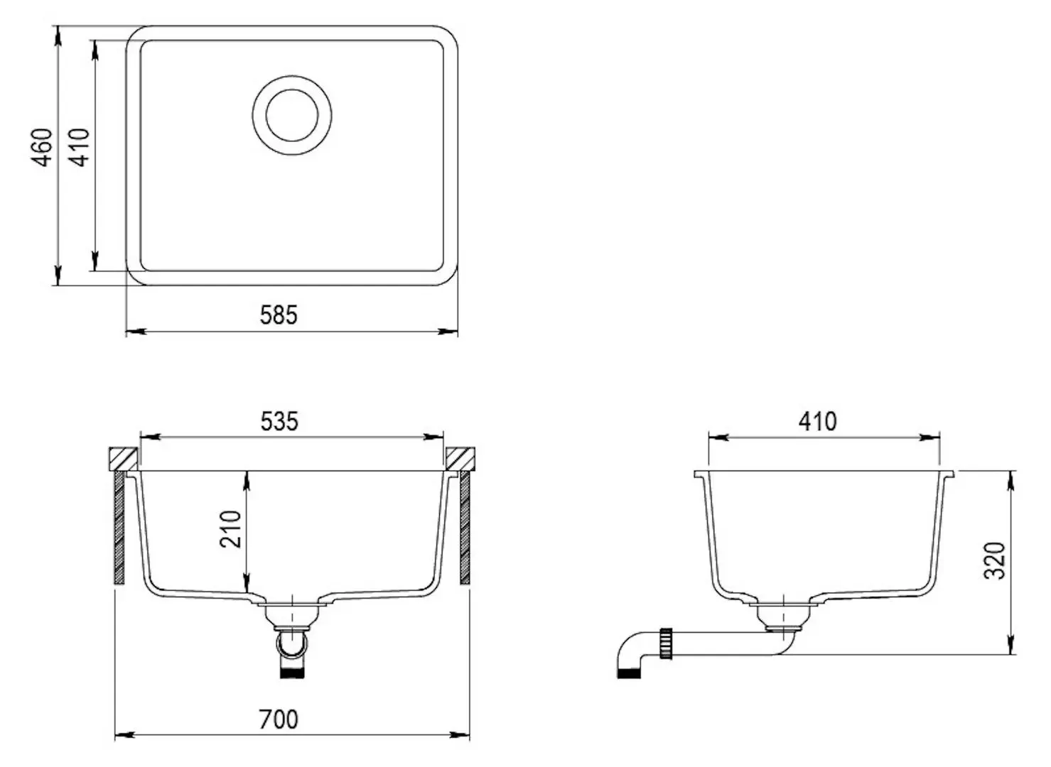 Кухонная мойка Helika Arca SQA102W