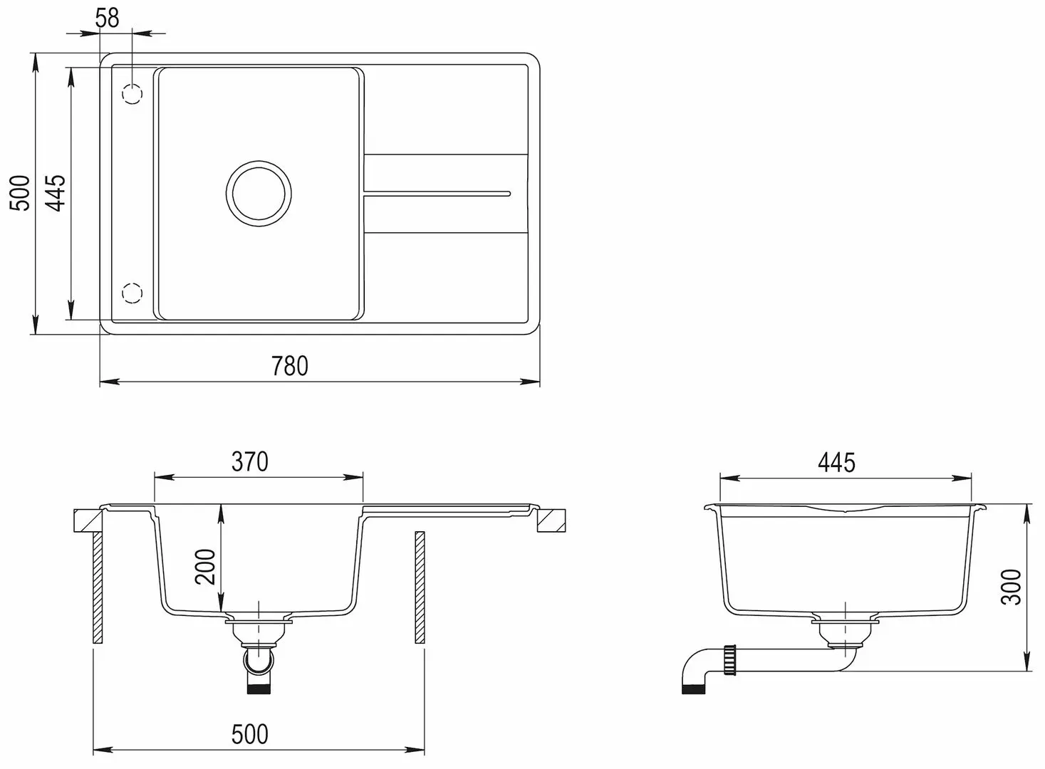 Chiuveta Helika Bella SQB101AW