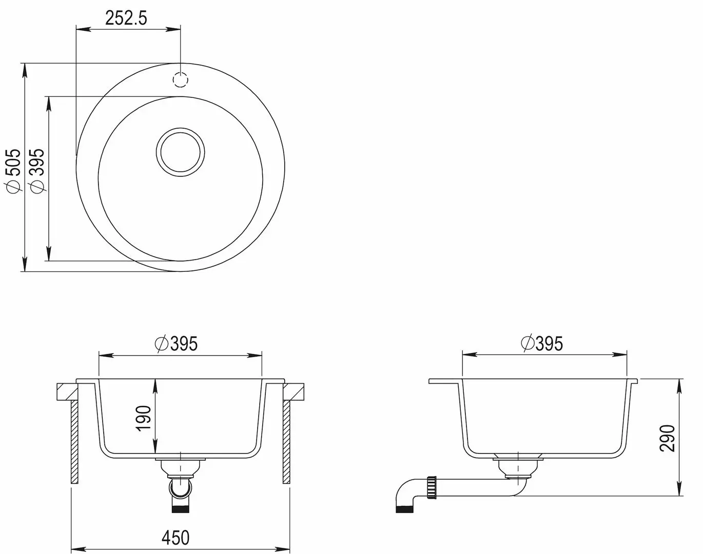 Chiuveta Helika Clarus SR100W