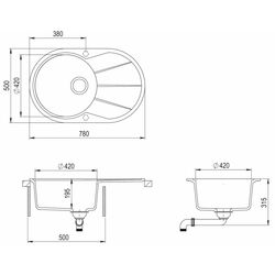 Кухонная мойка Helika Clarus SR101AW Thumb