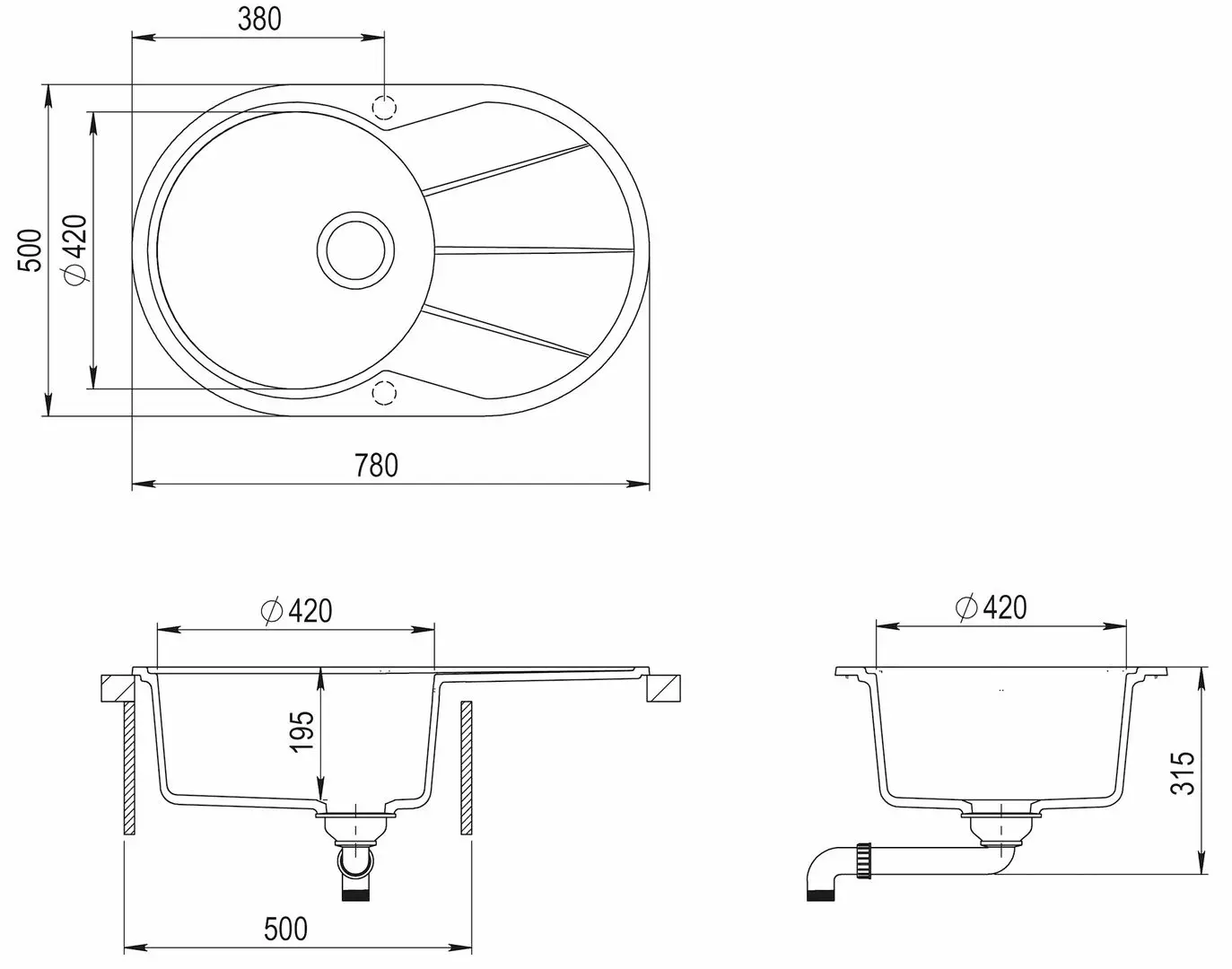 Кухонная мойка Helika Clarus SR101AW