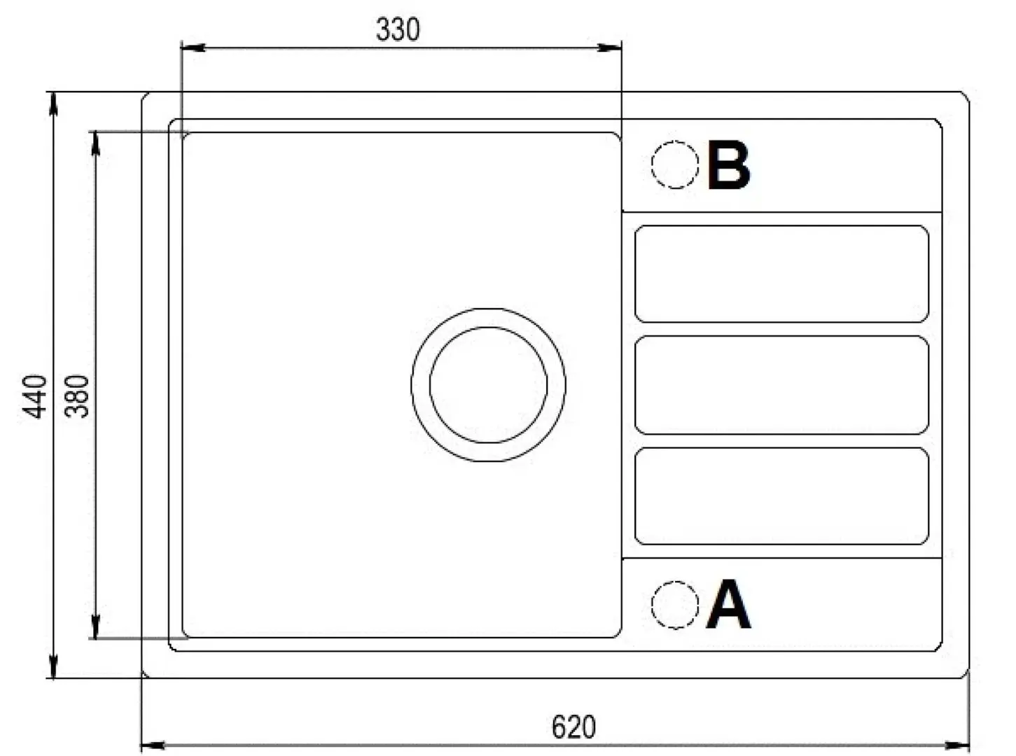 Chiuveta Helika Eco-3 (Jasmine)