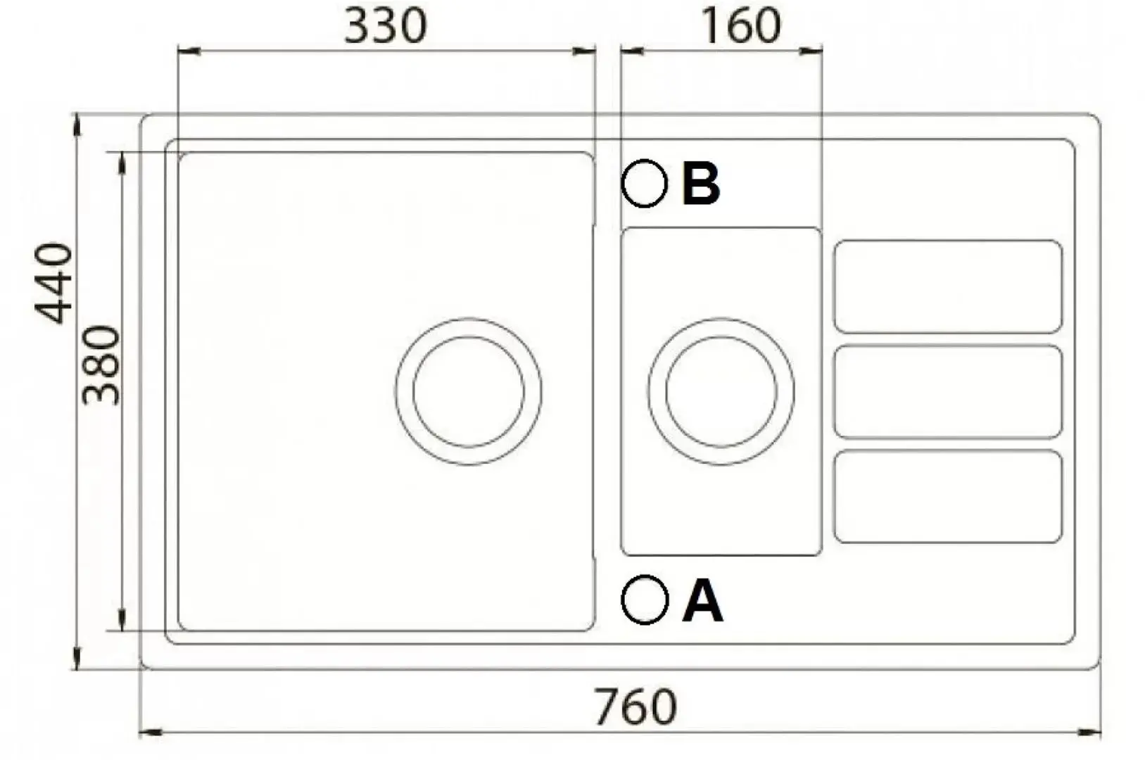 Chiuveta Helika Eco-4 (Black)