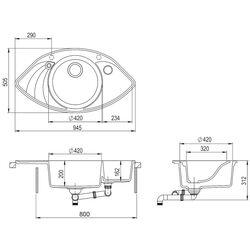 Chiuveta Helika Papillon SCP151AW Thumb