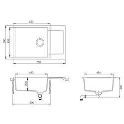 Chiuveta Helika Tesa SQT105AW Thumb