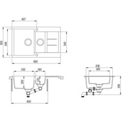Кухонная мойка Helika Tesa SQT151AW Thumb