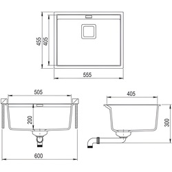 Мойка Helika Arca SQD100AW (Granite) Thumb