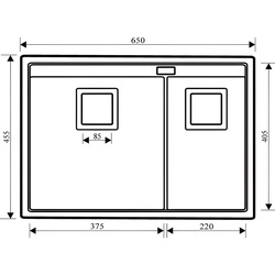 Мойка Helika Arca SQD150AW (Black Metallic) Thumb