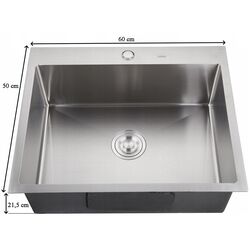 Кухонная мойка Mixxus HM6050-215.SUS304 (Inox) Thumb