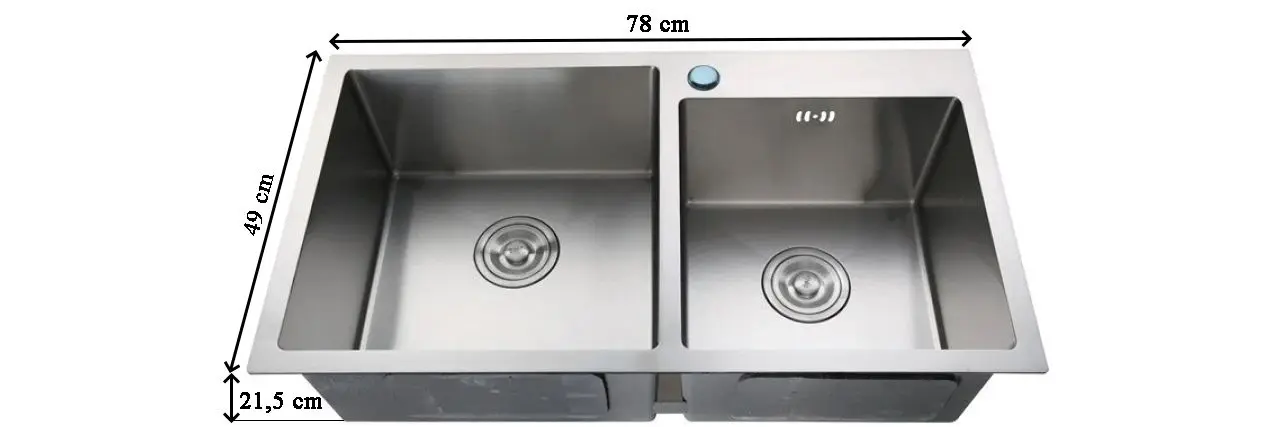 Кухонная мойка Mixxus HM7849D-215.SUS304 (Inox) - 3