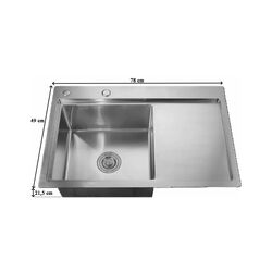 Кухонная мойка Mixxus HM7849L-215.SUS304 (Inox) Thumb