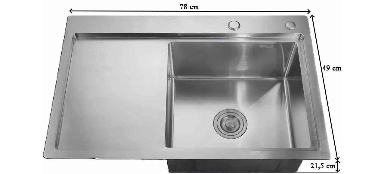 Кухонная мойка Mixxus HM7849R-215.SUS304 (Inox) - 3