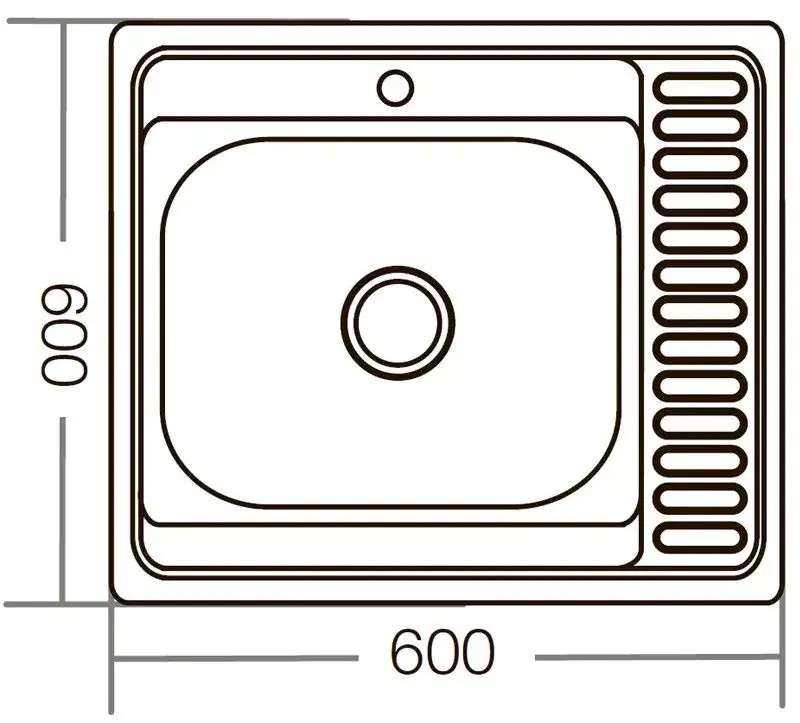 Кухонная мойка Mixxus Z6060L-04-160E (Satin) - 3