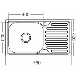 Кухонная мойка Mixxus Z7642-08-180D (Satin) Thumb