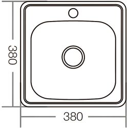 Мойка Mixxus Z3838-06-160E (Satin) Thumb